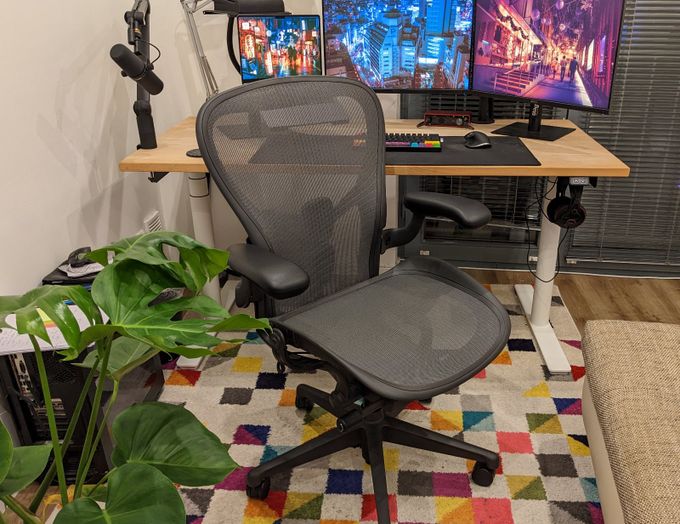 a picture of an Aeron Chair in my home office